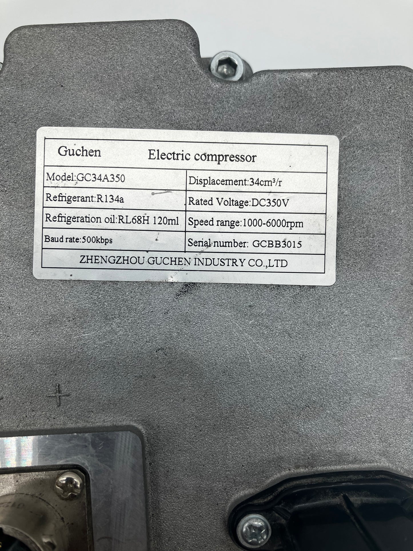 Guchen GC34A350 High-Voltage Electric A/C Compressor