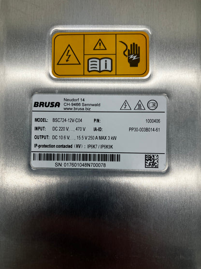 BRUSA BSC724-12V-C04 Liquid-Cooled DC-DC Converter